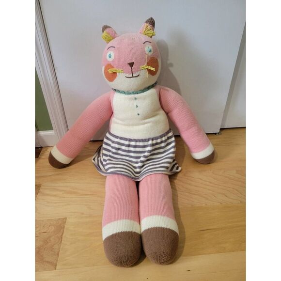 Blabla kids Suzette the Fox cotton handmade knitted 3 feet tall doll - Picture 2 of 4